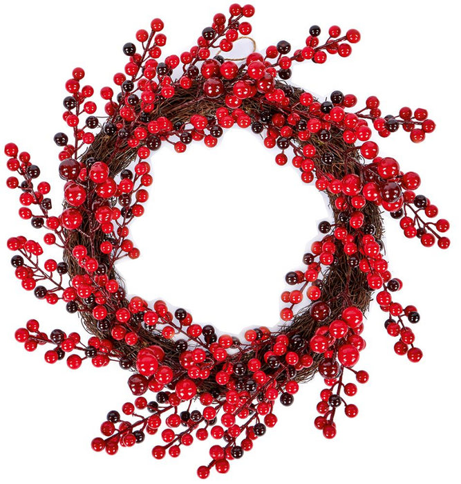 45cm Red Berry Decorative Wreath