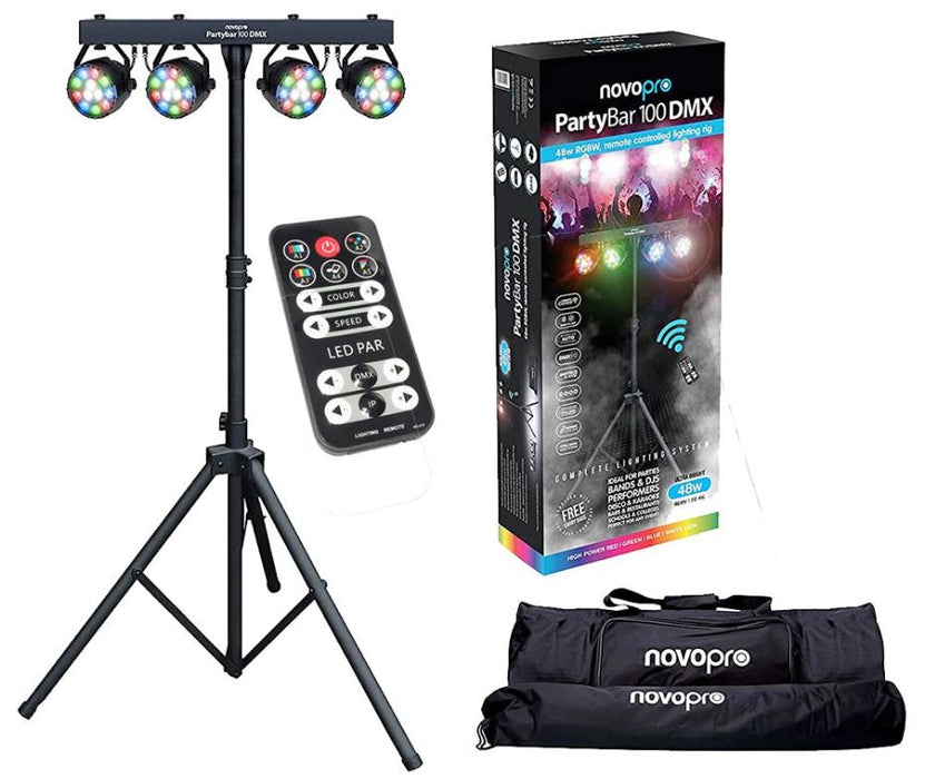 48W RGBW Lighting Kit with 4x Par Can & Accessories