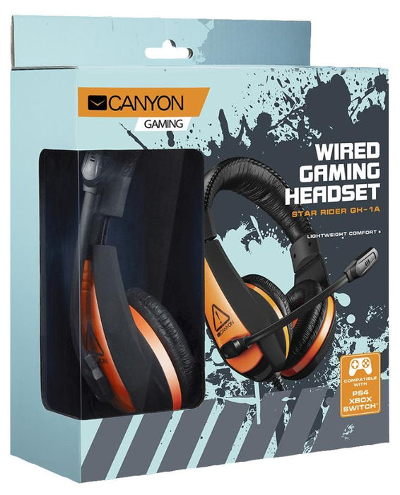 Star Raider Stereo Gaming Headset, Black / Orange