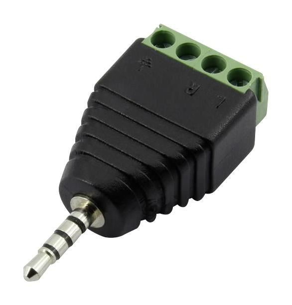 2.5mm 4-Pole Jack Plug to 4x Terminal Block Adaptor