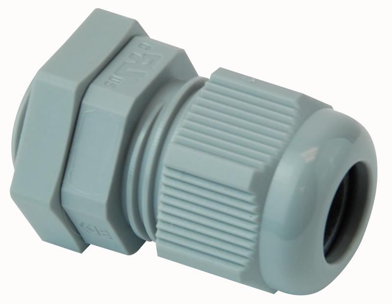 Nylon IP68-Rated Waterproof Cable Gland M16 10mm Grey