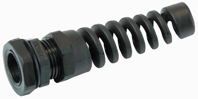 IP68 Nylon Cable Gland with Strain Relief M20 Black