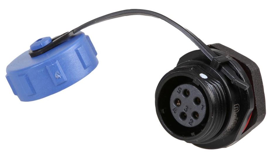 Circular Threaded Panel Mount Connector Socket - IP68