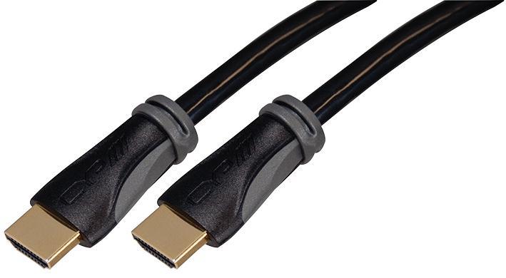 High Speed 4K UHD HDMI Lead Male to Male, Ultra Slim Lead, 0.5m Black