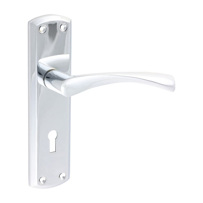 Zeta Lock Handles - Polished Chrome (Size 175 x 45 - 2 Pieces)