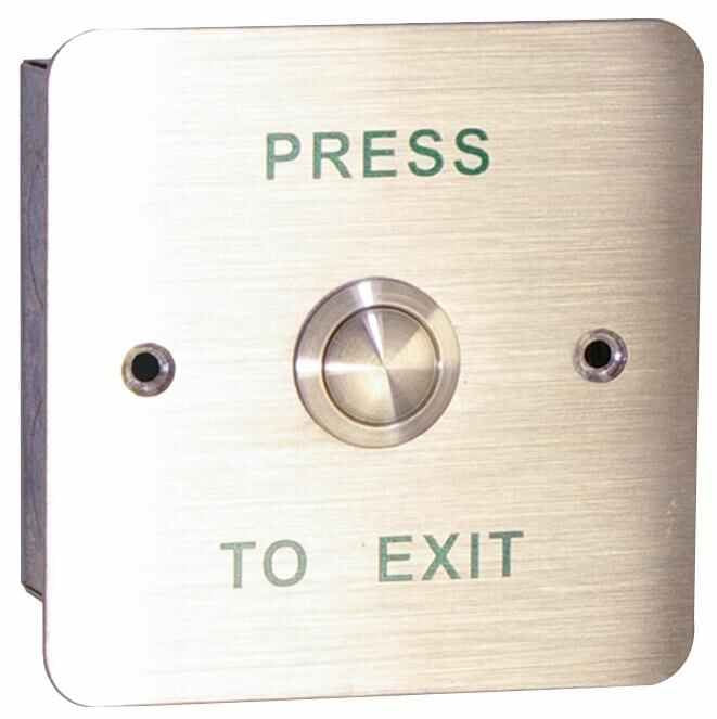 SECUREFAST - Press to Exit Button Normally Open/Closed Contact Flush Fit