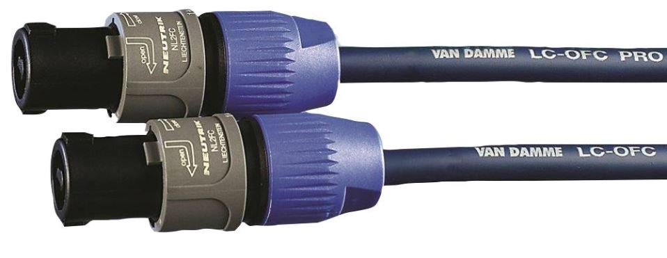 2-Pole Speakon NL2FX Lead 20m - 2x 2.5mm Blue Series Studio Grade