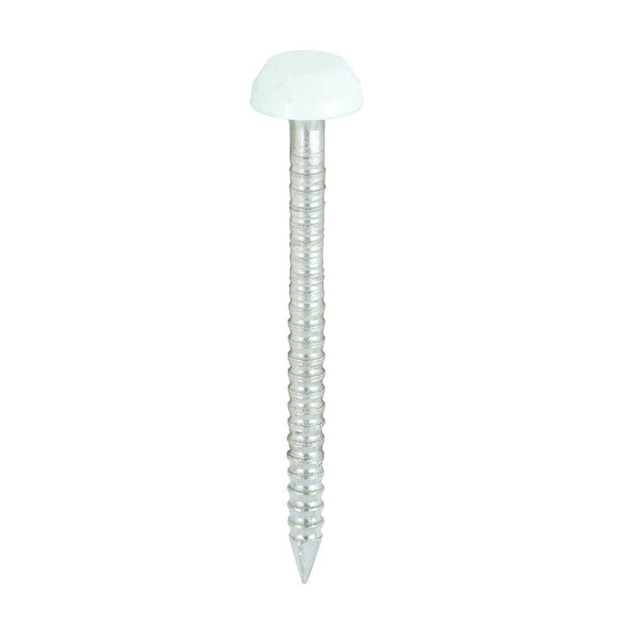 Polymer Headed Pins - A4 Stainless Steel - White