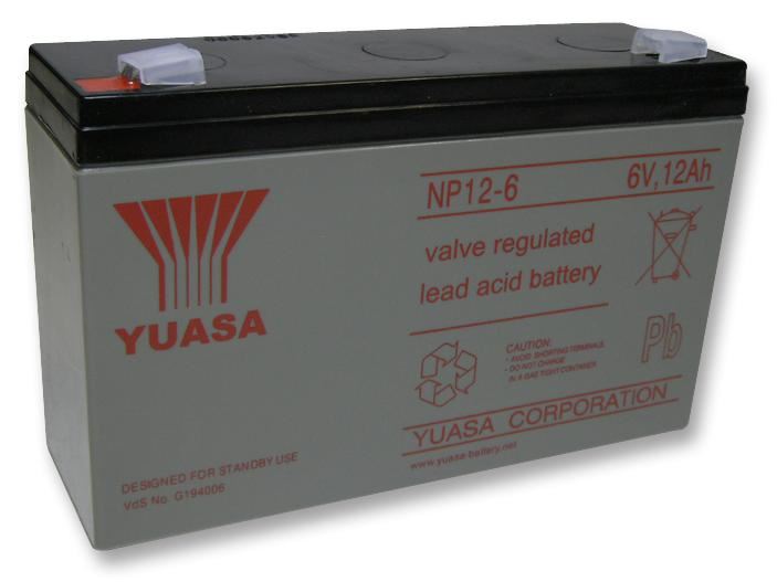 6V 12Ah NP Series Sealed Lead Acid Battery