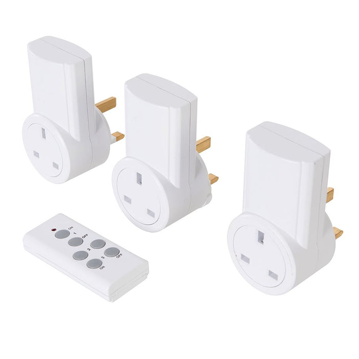 Wireless Remote Control Power Socket 230V 3pk - UK 10A 230V