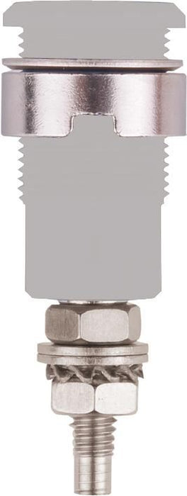 4mm Safety Socket Grey, Solder, 32A