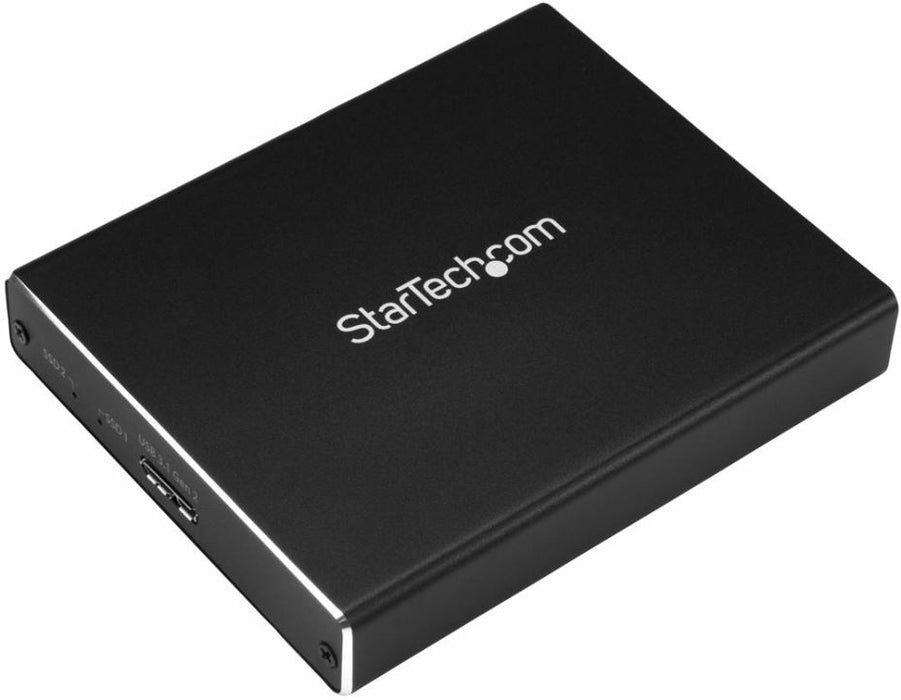 M.2 NGFF Dual Slot SATA SSD Enclosure with RAID, USB 3.1 10Gb/s