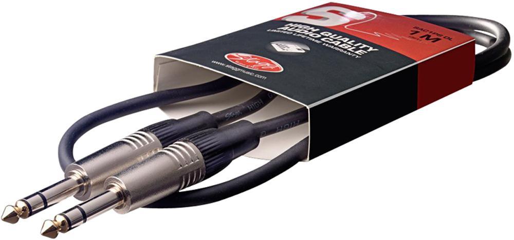 6.35mm (1/4") Jack Lead Male to Male - Black