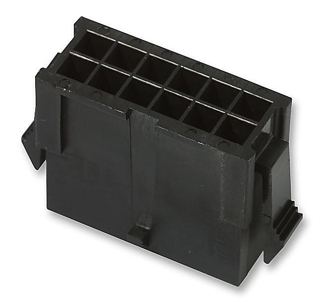 Micro-Fit 3.0 Plug Housing, 2 Row, with Panel Mount Ears, 8 Way