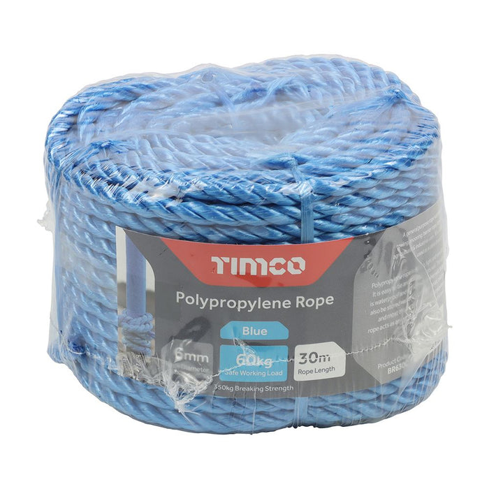 General Purpose Blue Poly Rope in Coil for Towing Cable Draw Each