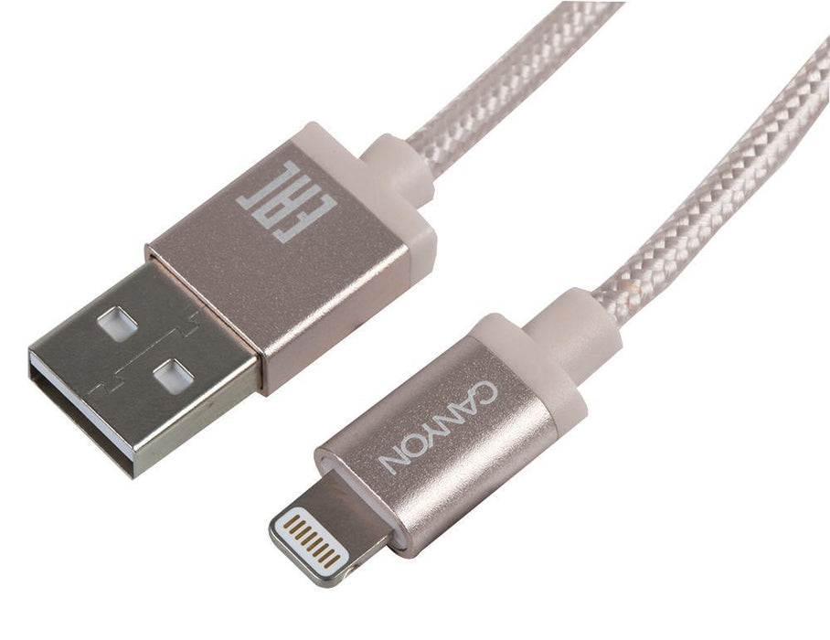 Gold USB to Lightning Connector Braided Lead - 1m