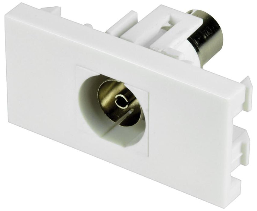 Coax Socket Wall Plate Module, 50 x 25mm