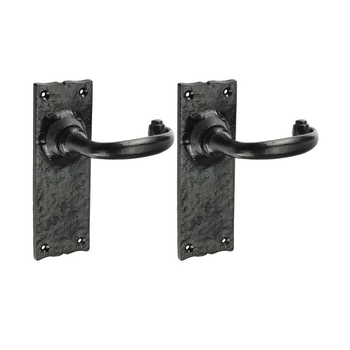 Traditional Lever Latch Handles - Antique Black (Size 155 x 54 - 2 Pieces)