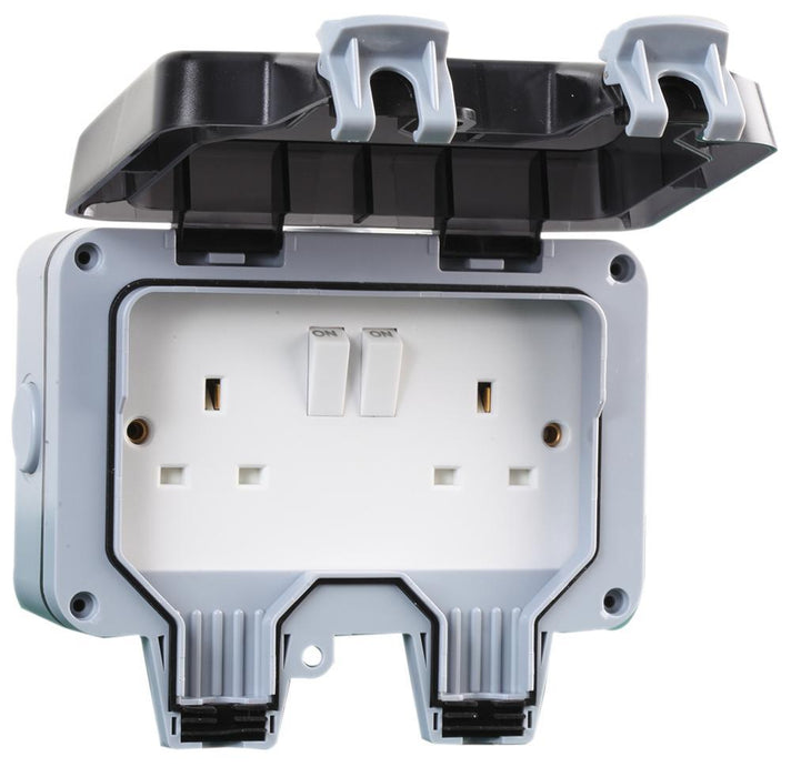 Outdoor DP Switched Socket, 13A, IP66