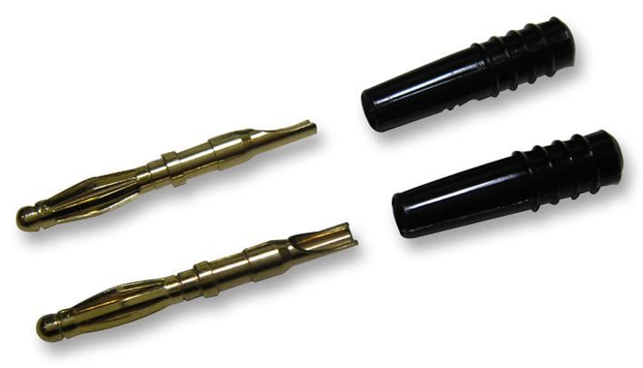 2mm Plug, Black, 2 Pack