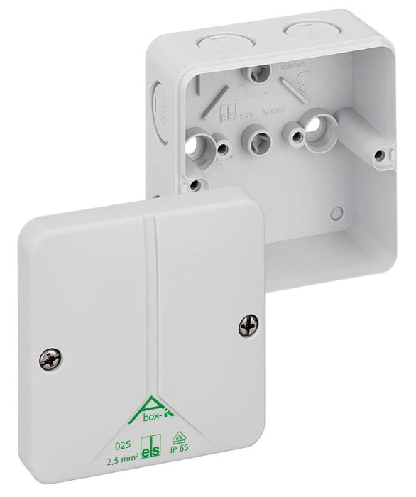 IP65 ABox Polycarbonate 8 Entry Junction Box Enclosure - 82x82x51mm