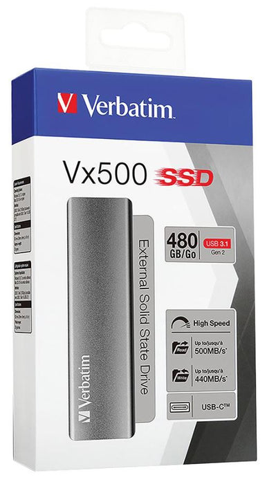 Vx500 USB 3.1 Gen 2 External SSD Solid State Drive, 480GB