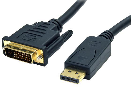 DisplayPort to DVI-D Male to Male Lead