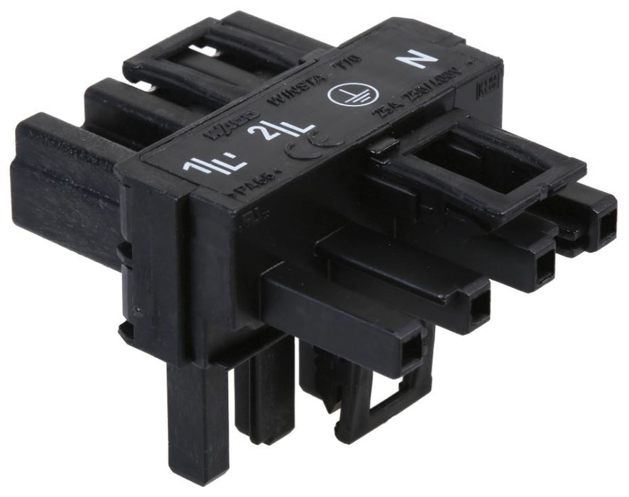 T-Connector, WINSTA MIDI, 4 Way, Black