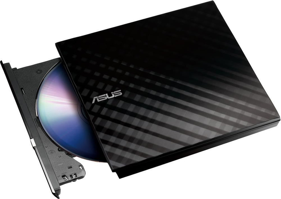 ASUS - Slimline 8x External USB DVD Writer, Black