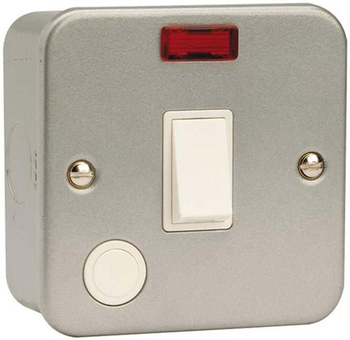 20A 1G DP Metalclad Switch with Neon + Flex Outlet