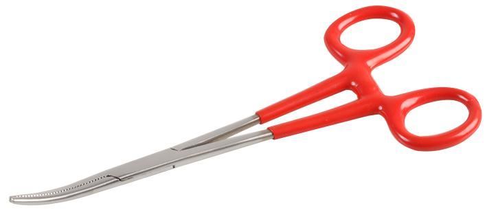 6" (150mm) Bent Nose Forceps, Dipped Handle