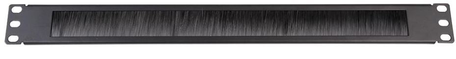 1U Letterbox Brush Strip Panel for 19" Rack Enclosures