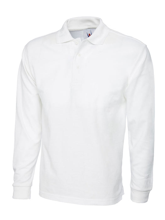 Unisex Longsleeve Poloshirt - 50% Polyester 50% Cotton