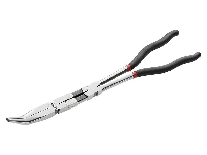 Double Jointed Extra Long Half-Round Nose Pliers 45° Angle 340mm