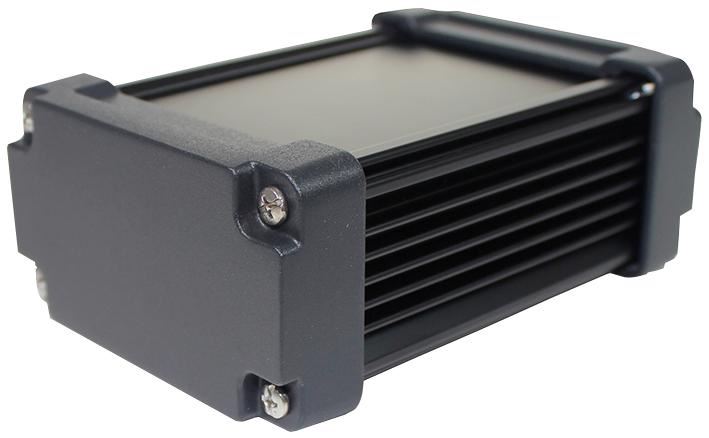 IP67 88 Series Black Aluminium Heatsink Enclosure with EMI Shielding - 115x80.8x45.8mm