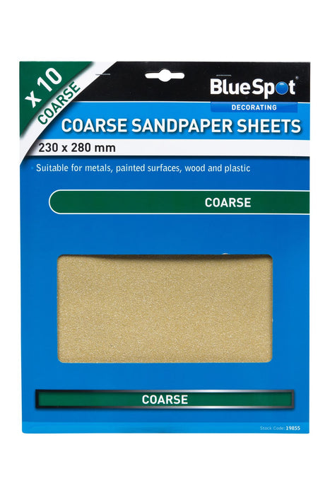 10 Pce Coarse Sandpapers