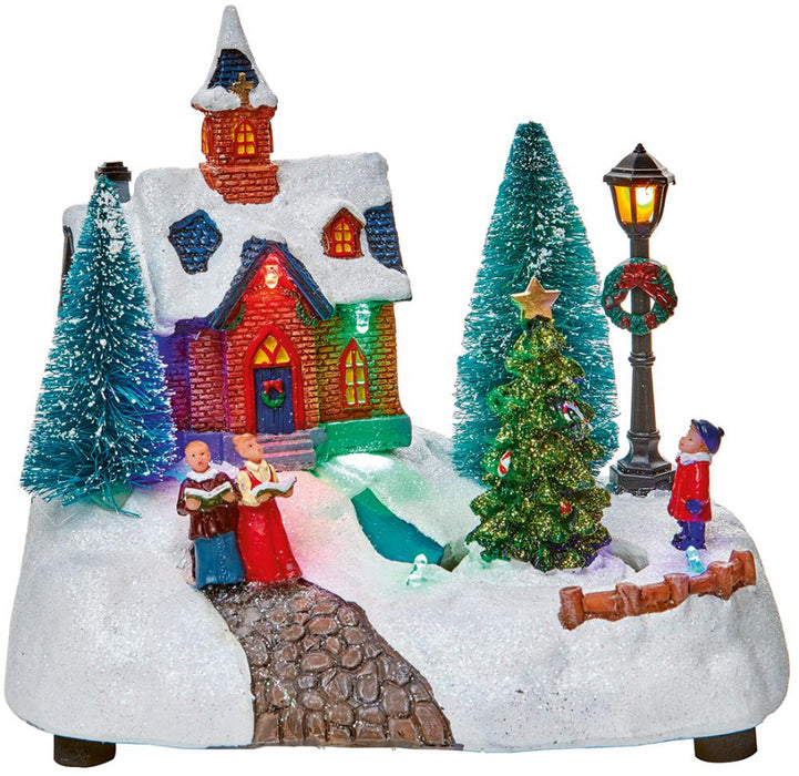 20cm Animated Christmas Scene