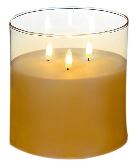 Premier - 15x15cm Rose Gold Glass with Triple Flames