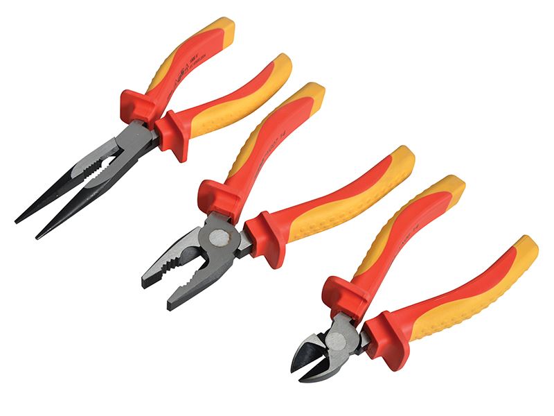 VDE Pliers Set with Pouch, 3 Piece