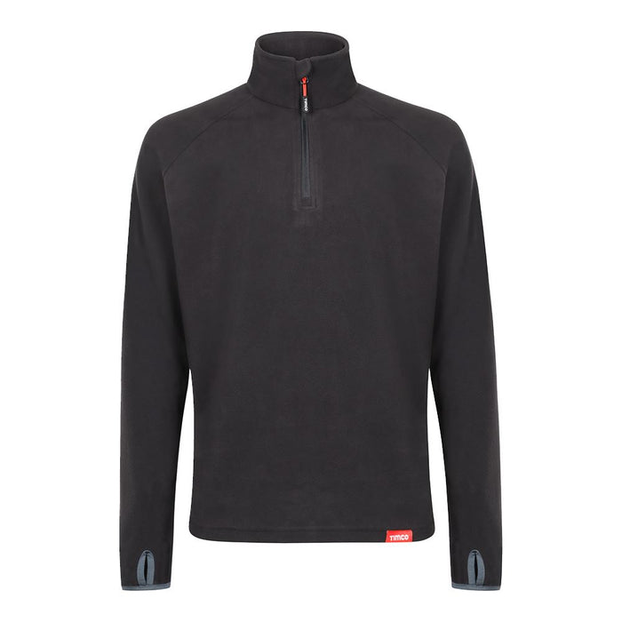 Half Zip Overhead Fleece Black