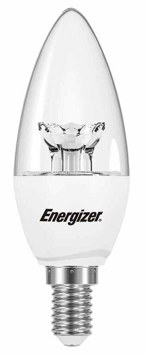 ENERGIZER - E14 5.9W Clear LED Candle Light Bulb, Warm White 470lm