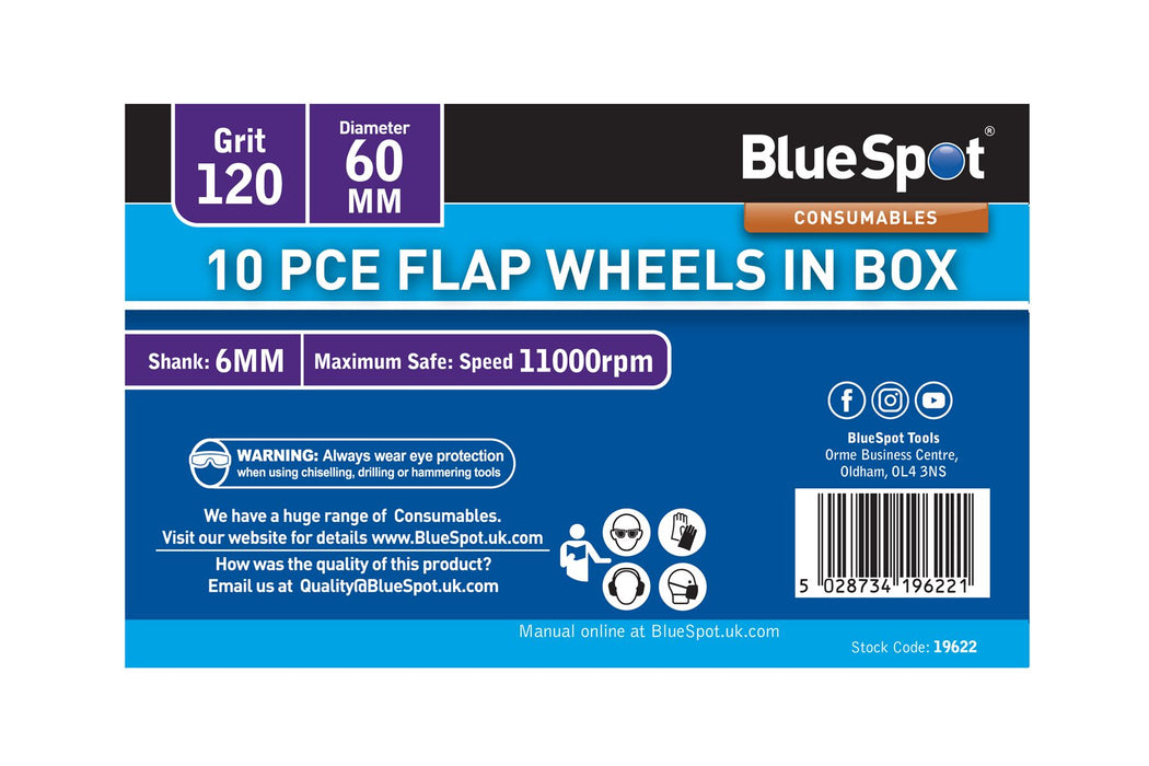 60mm Flap Wheels In Box - 10 Piece