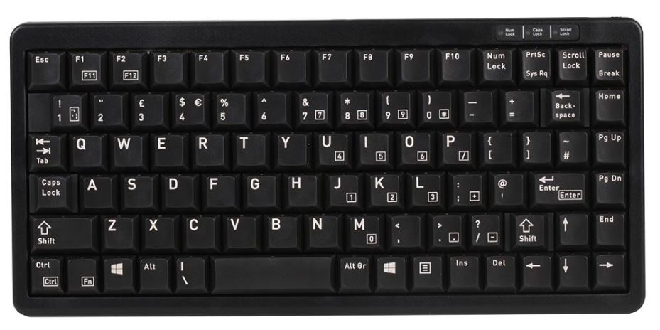 CHERRY G84-4100 Compact Keyboard Corded, USB / PS/2 Black