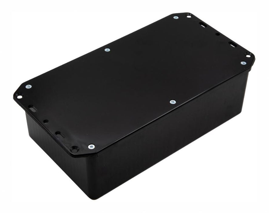 IP54 Black ABS Enclosure with Flanged Lid - 210x112x61mm