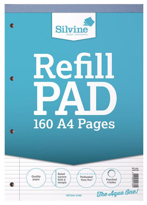 A4 Narrow Lined Paper Refill Pad - 80 Sheets