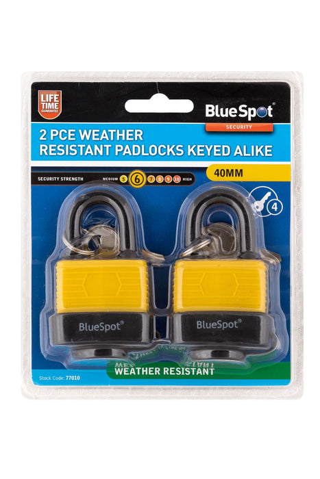 40mm Weather Resistant Padlocks Keyed Alike