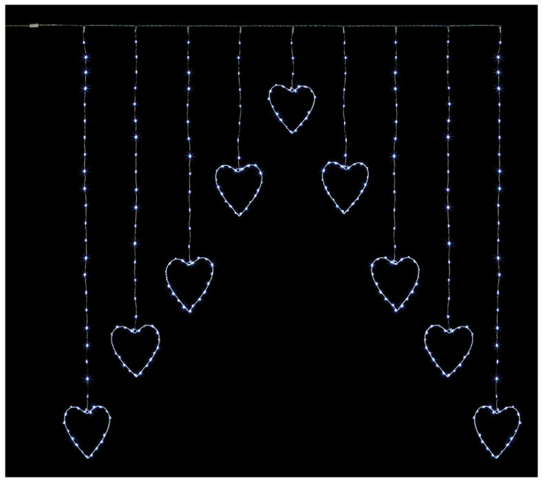 303 LED Heart Shape Curtain Light, 1.2x1.2m