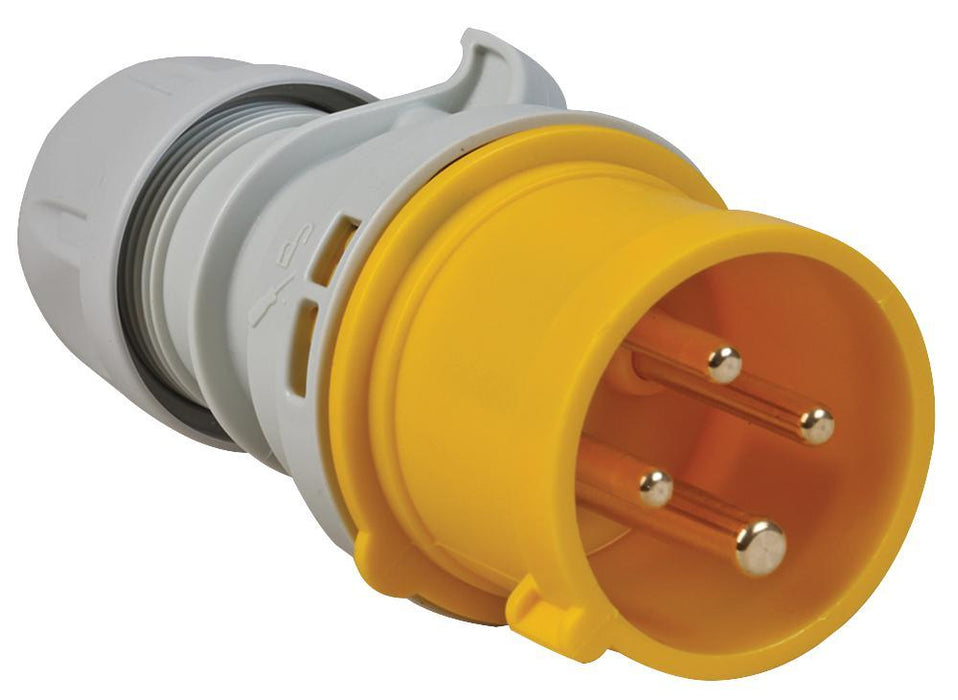 16A, 110V, Cable Mount CEE Plug, 3P+E, Yellow, IP44