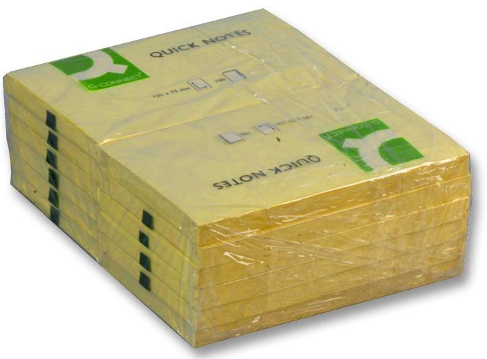 125x75mm Yellow Sticky Note Pads - 100 Sheets (Pack of 12)