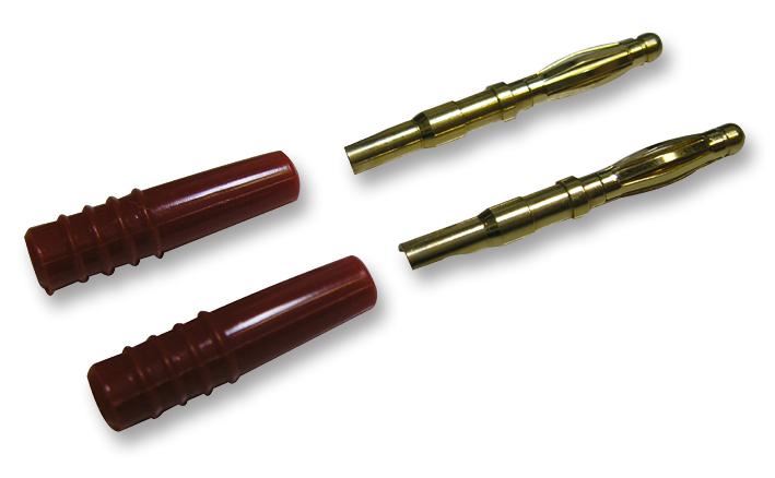 2mm Plug, Red, 2 Pack